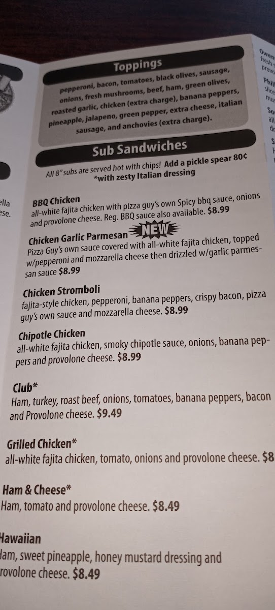 Menu Pizza By The Guy-2