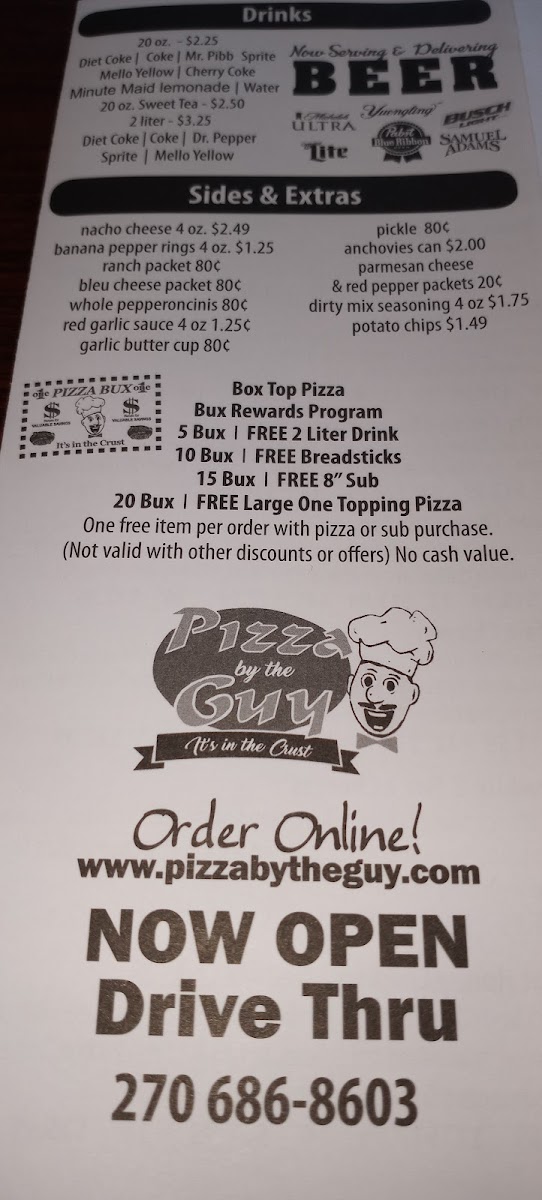 Menu Pizza By The Guy-9