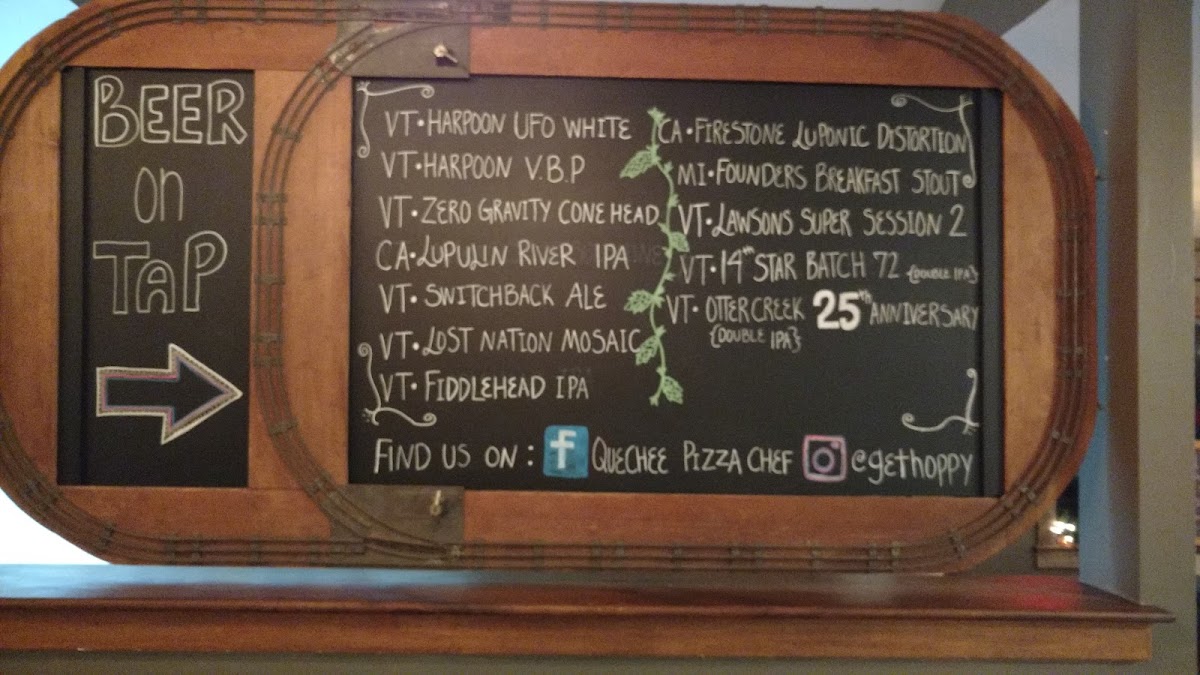 Menu Pizza Chef Of Quechee-2