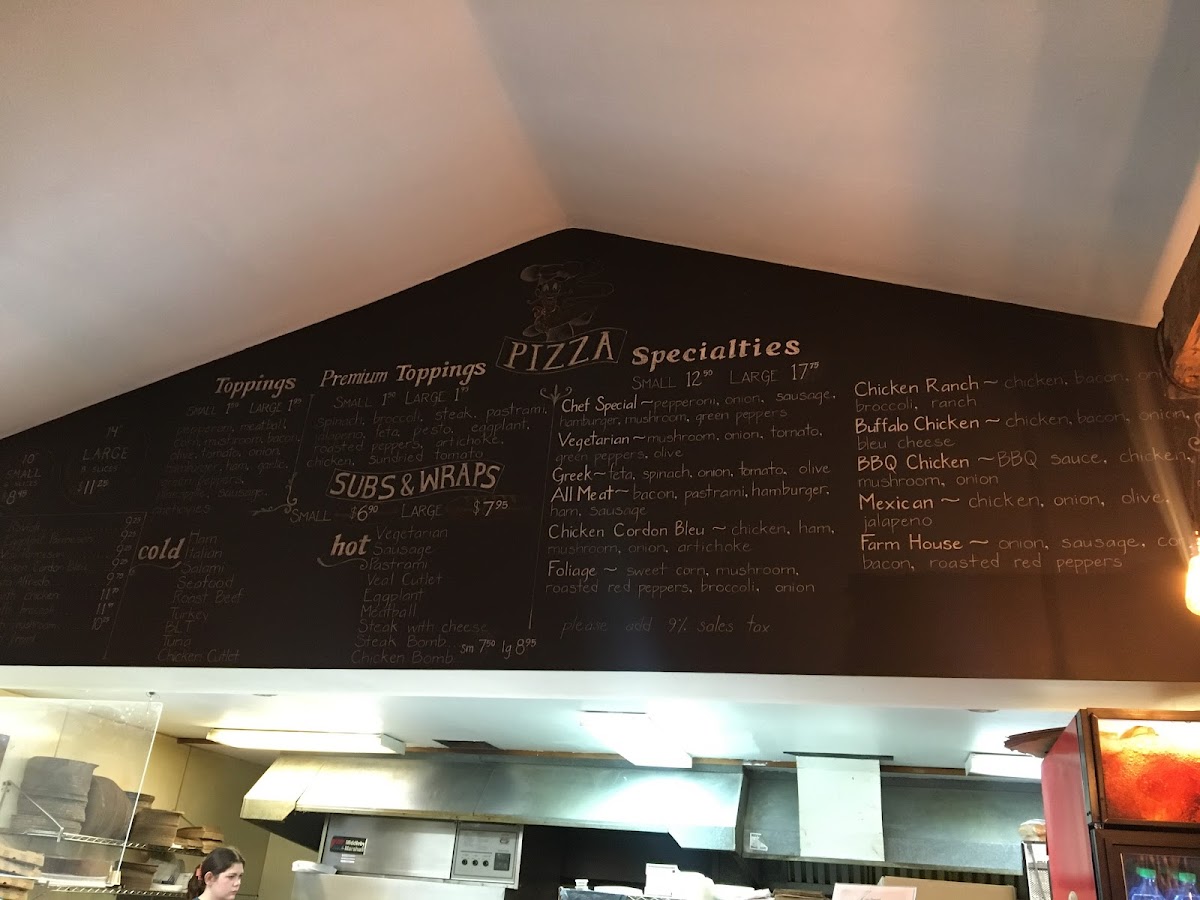 Menu Pizza Chef Of Quechee-7