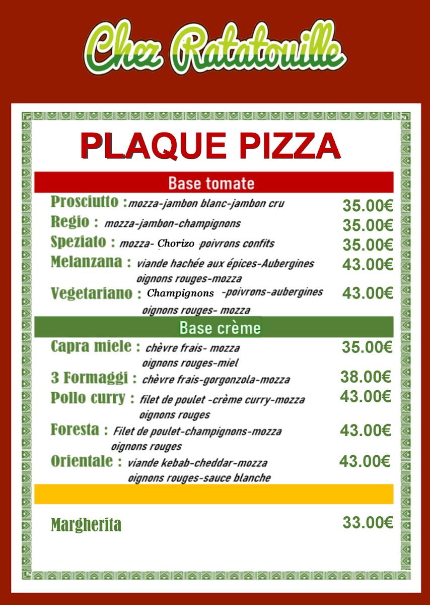 Menu Pizza Chez Ratatouille 'il Palazzo Del Panuozzo'-2