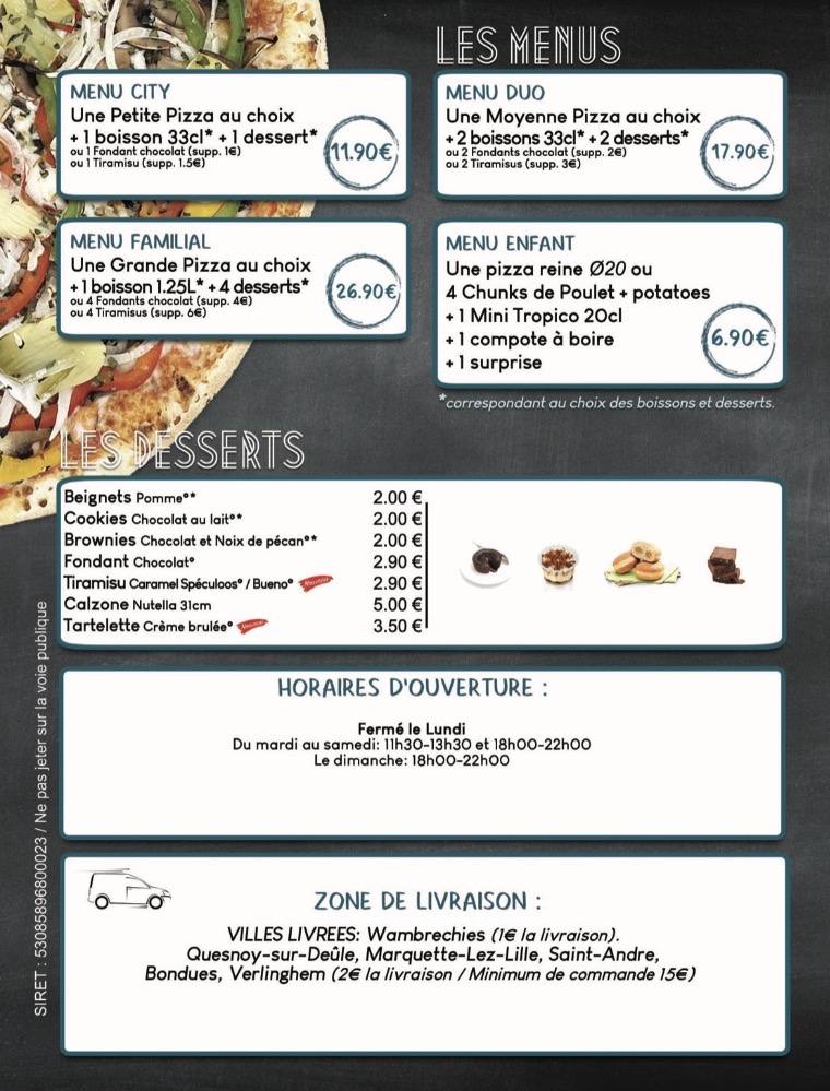 Menu Pizza City Wambrechies-1