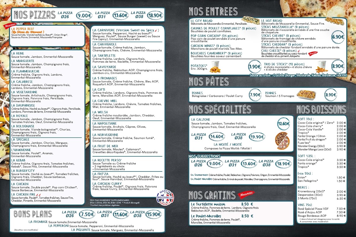 Menu Pizza City Wambrechies-2