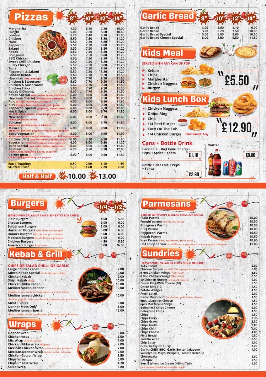 Menu Pizza Corner South Shields-1