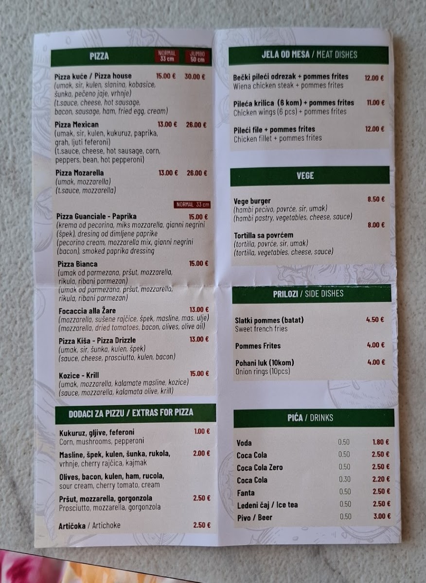 Menu Pizza Cut Sandwich Bar Coco-1