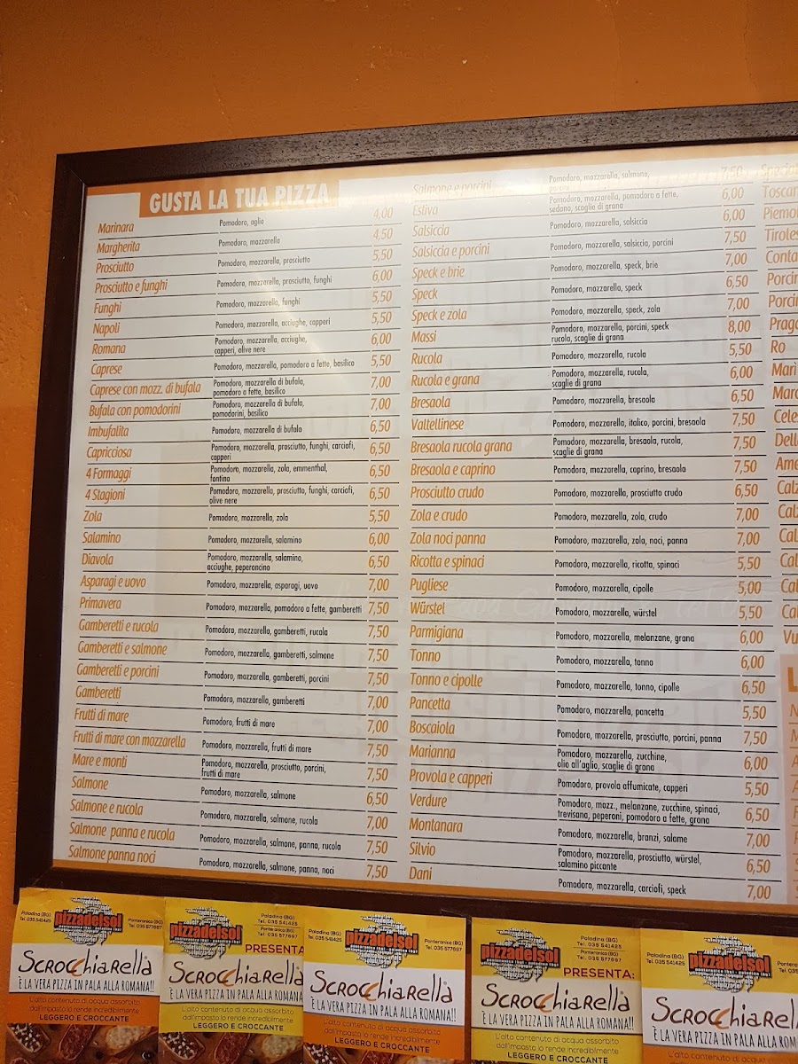 Menu Pizza Del Sol Di Cortinovis Marco-2