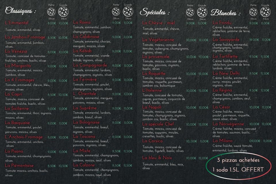 Menu Pizza Des Trois Quartiers-1