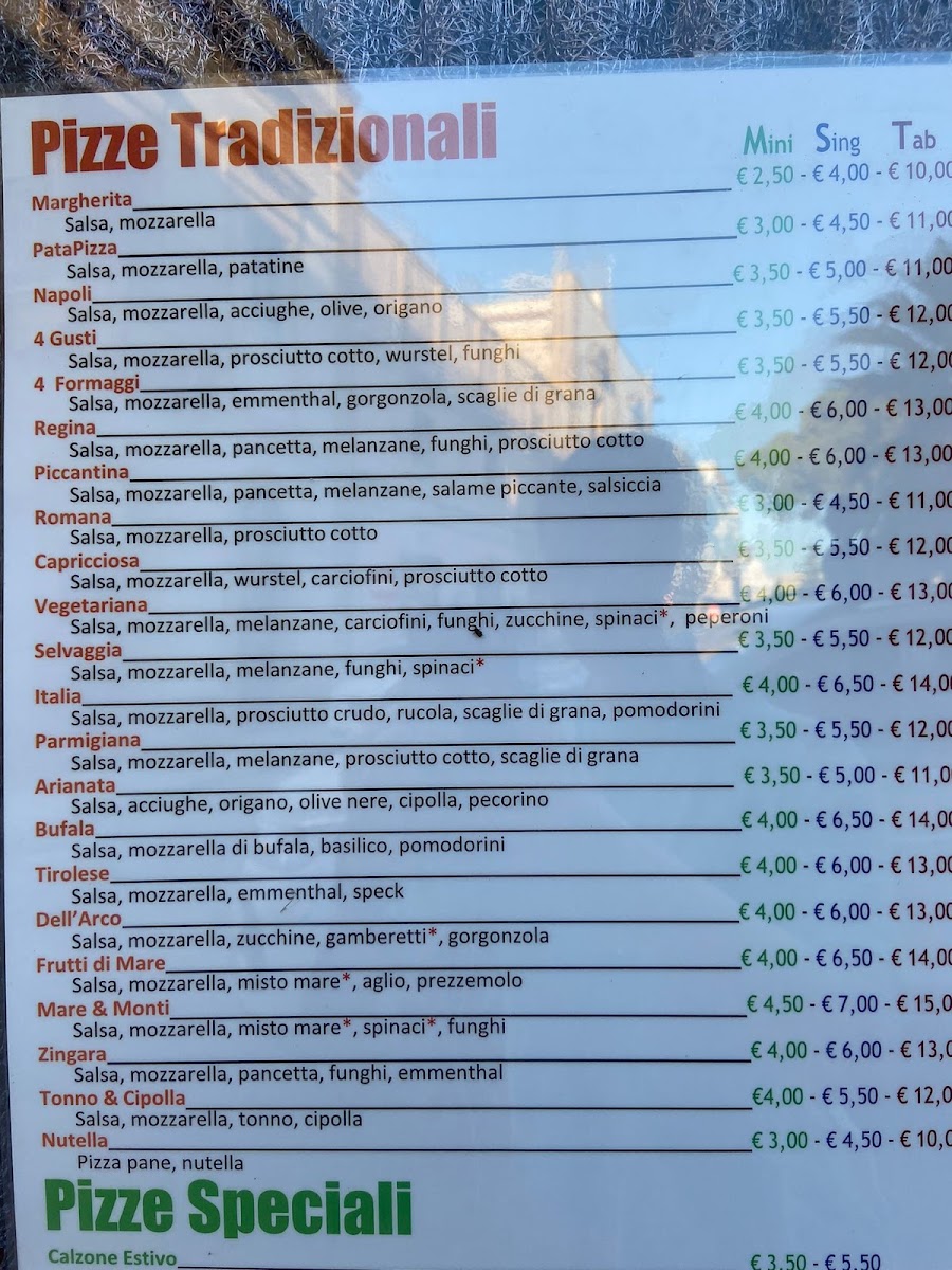 Menu Pizza E Sfizi L'arco Di F. Ditta-2