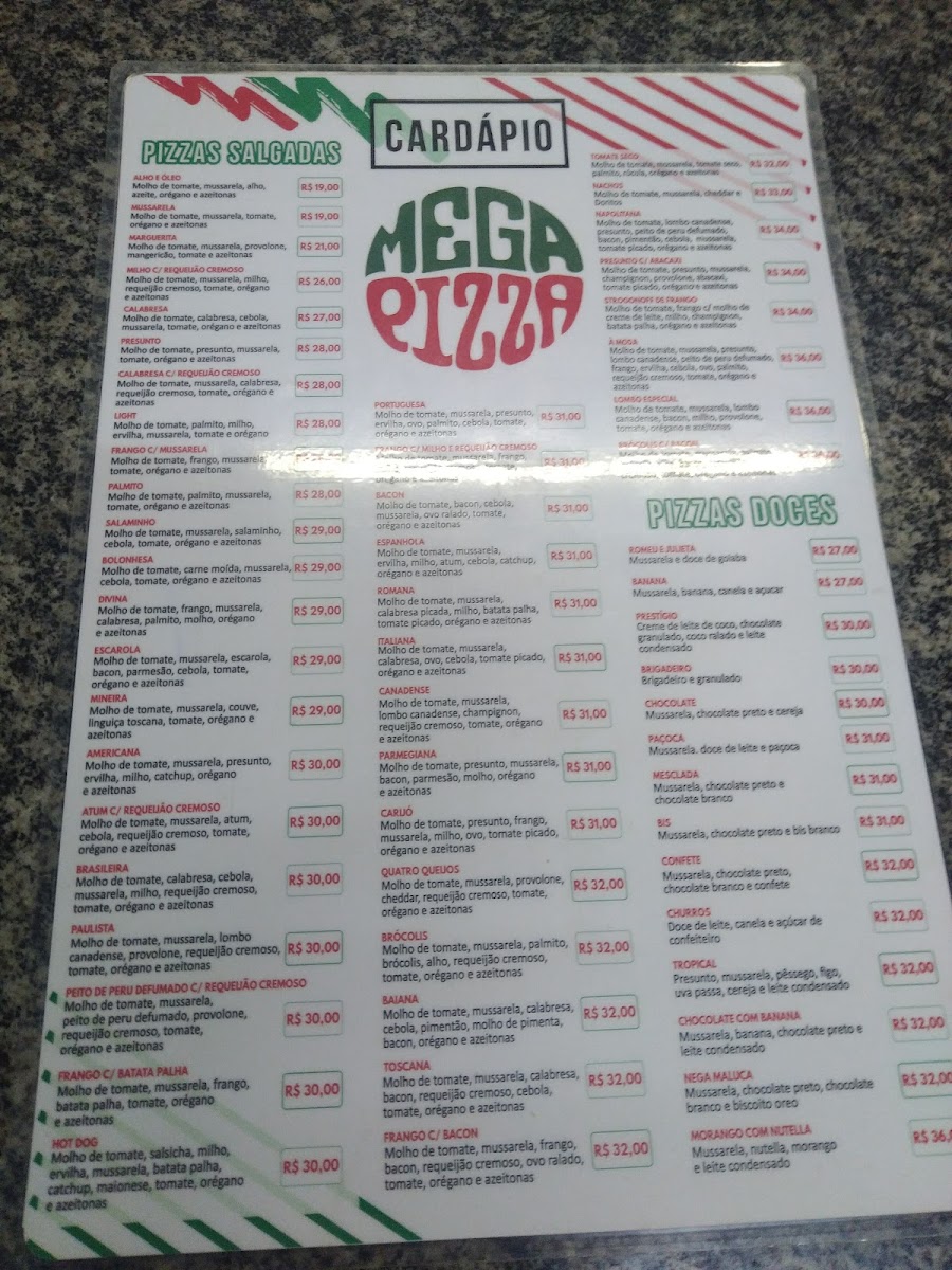Menu Pizza Em Lavras Mg - Mega Pizza - A Melhor Pizza Da Cidade-1