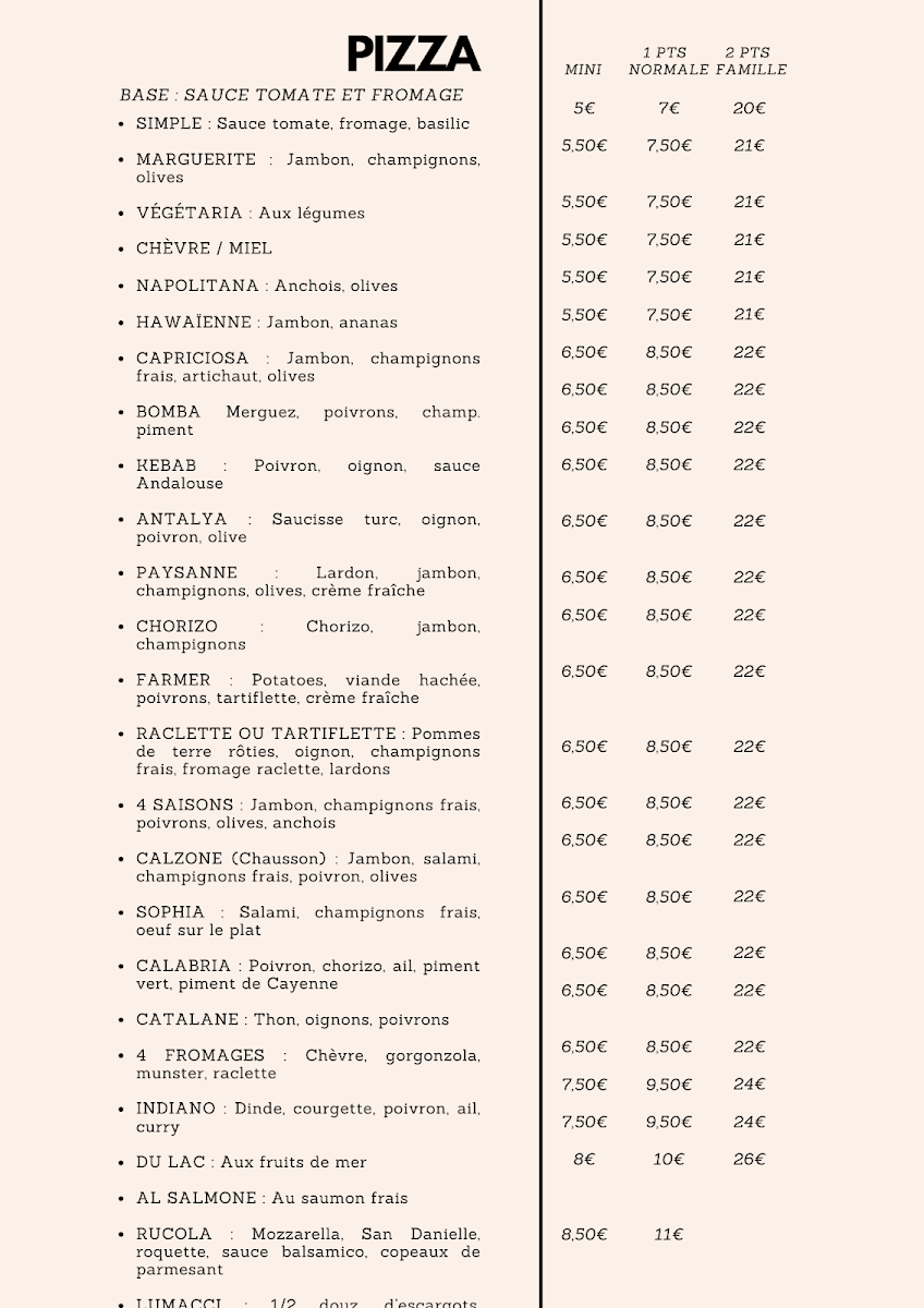 Menu Pizza Et Pasta Du Lac-2