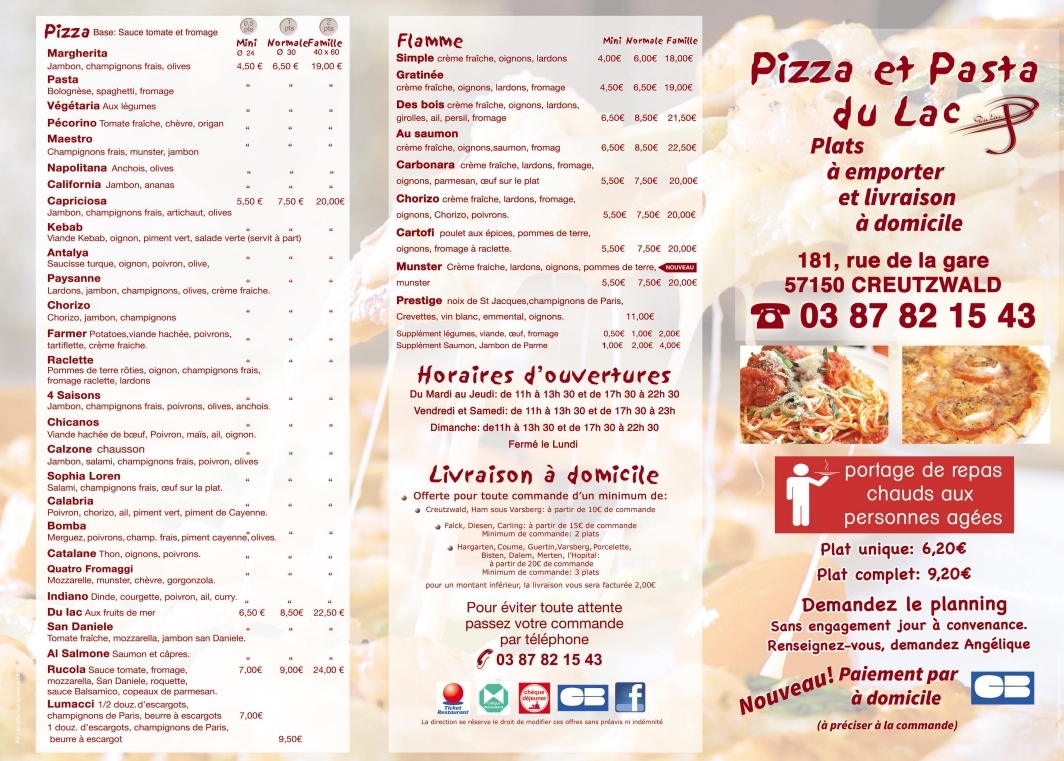 Menu Pizza Et Pasta Du Lac-8