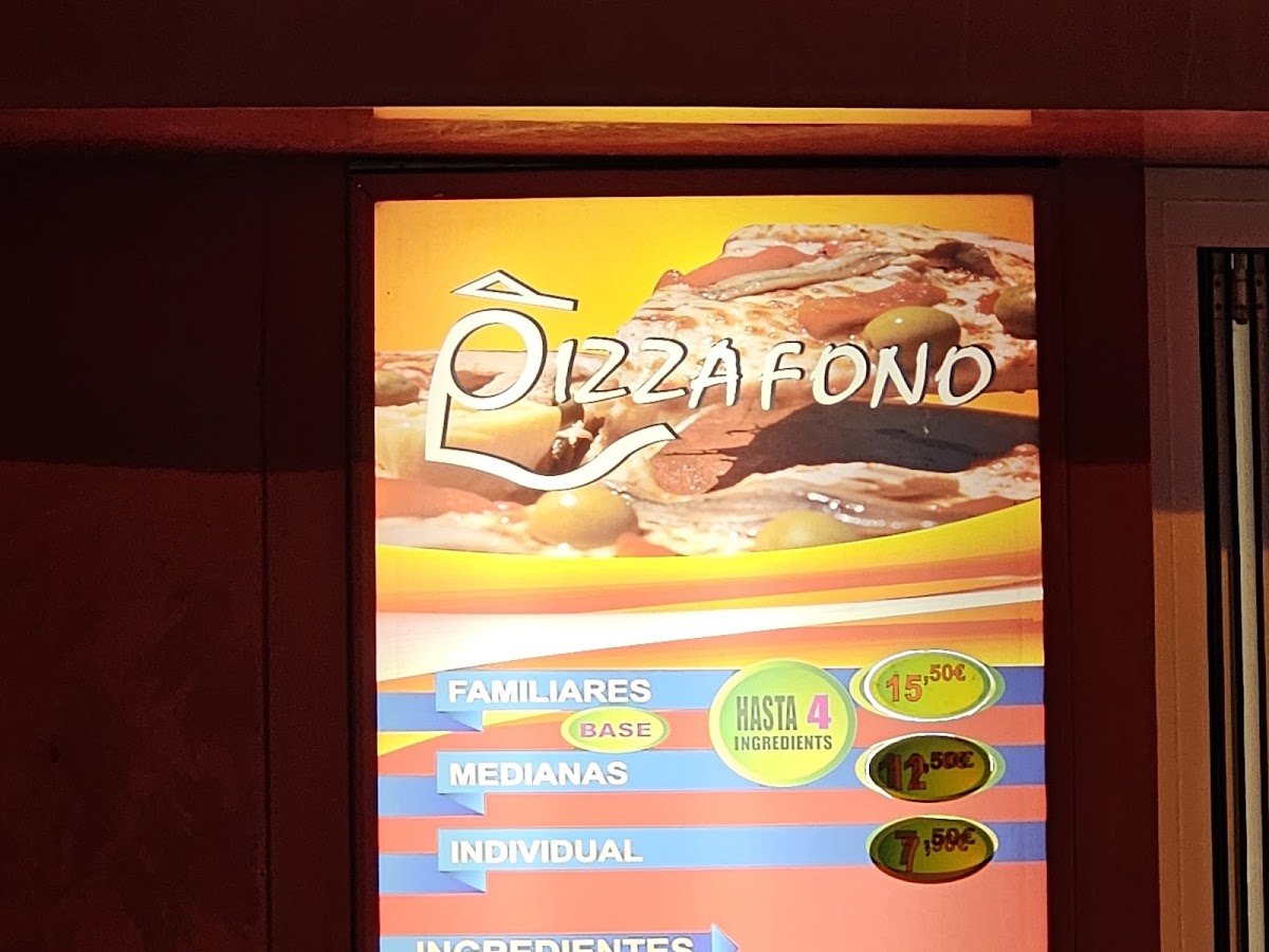 Menu Pizza Fono-8