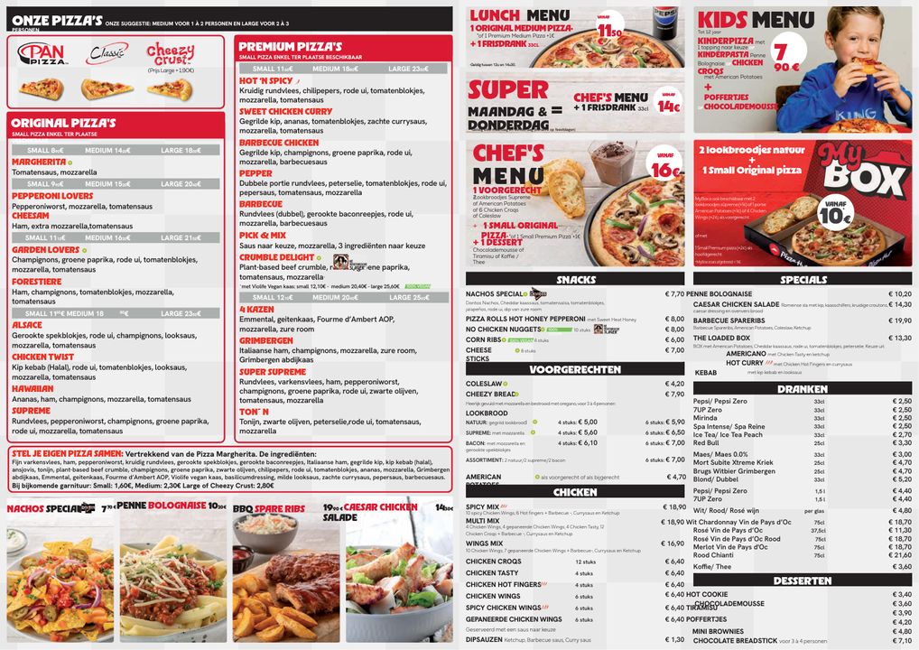 Menu Pizza Hut Levering Tielt-1