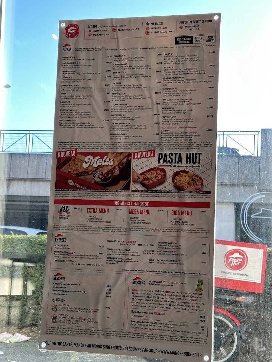 Menu Pizza Hut Plaisir-1