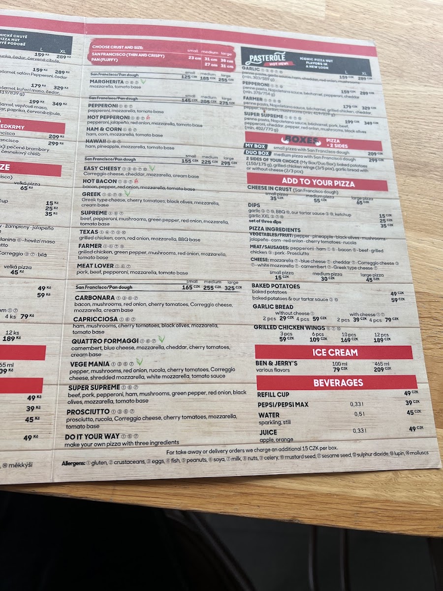 Menu Pizza Hut Praha Michelská-3