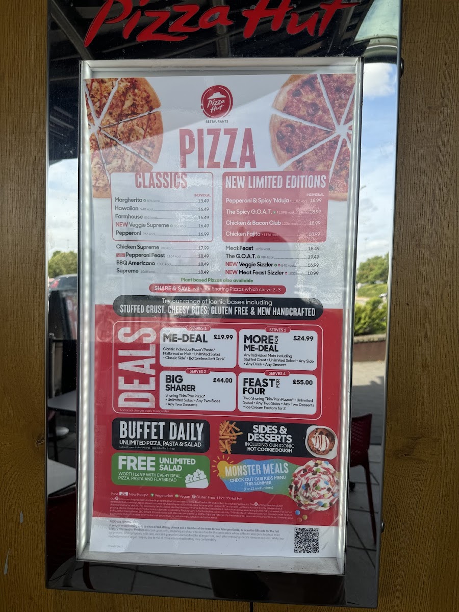 Menu Pizza Hut Restaurants York Monks Cross-1