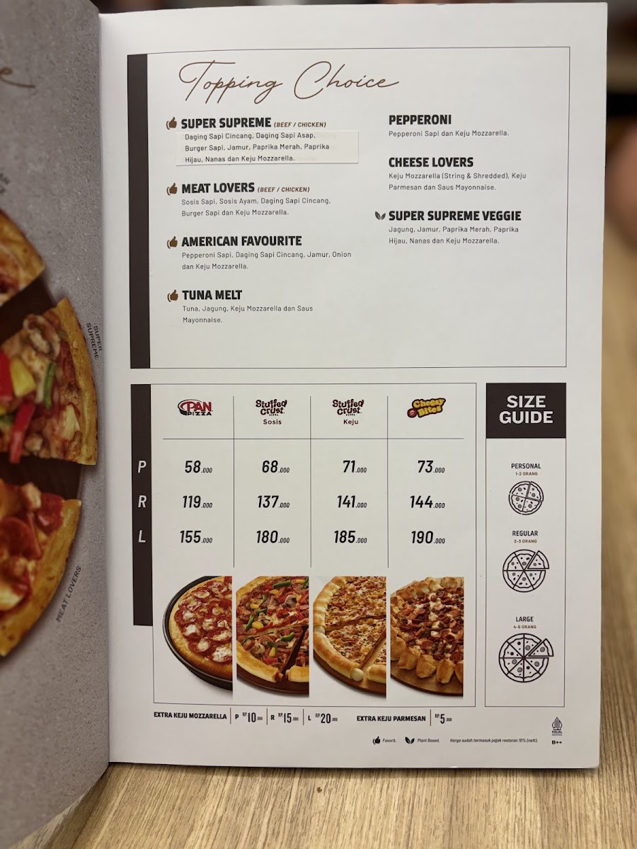 Menu Pizza Hut Ristorante - Supermall Pakuwon Indah-1