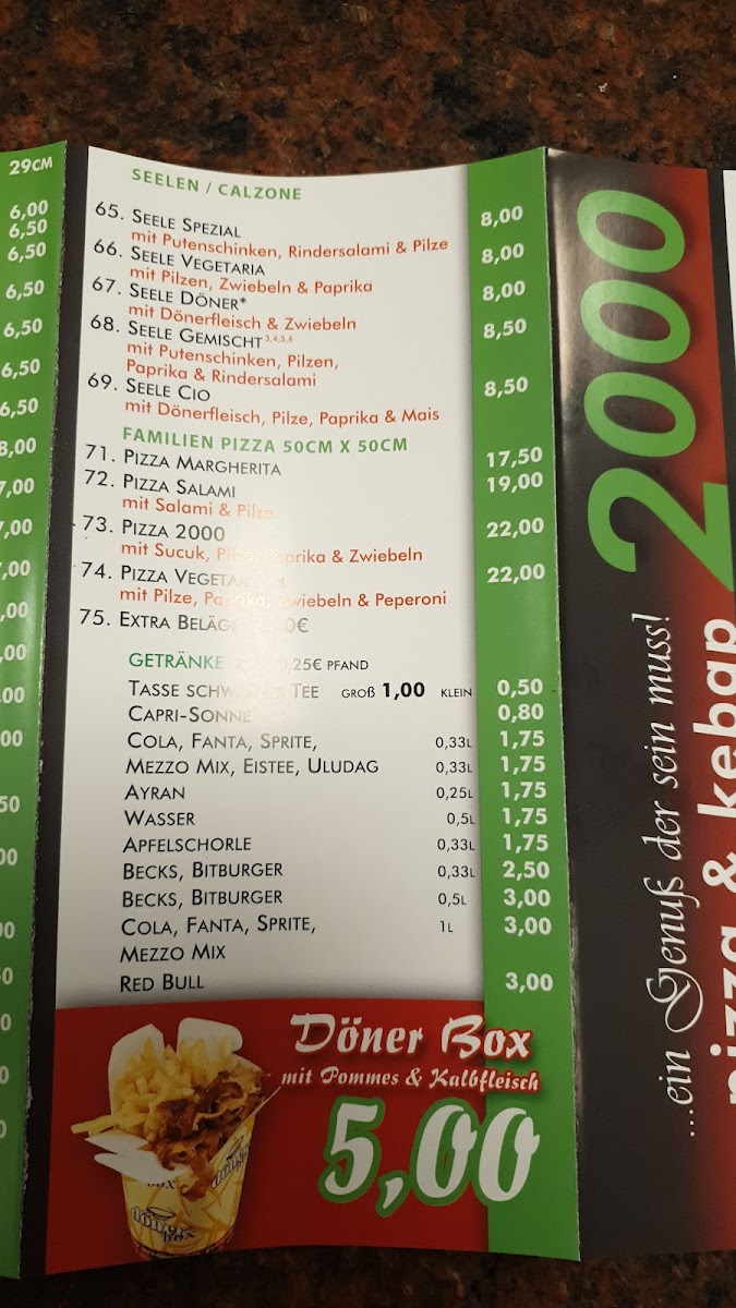 Menu Pizza Kebap 2000-3