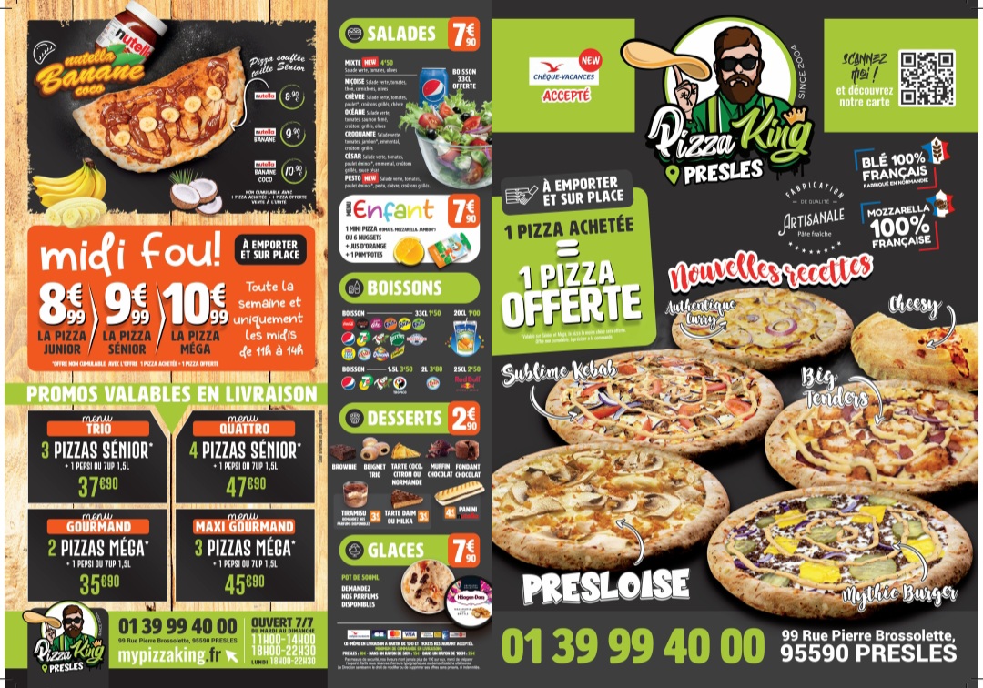Menu Pizza King Presles-1