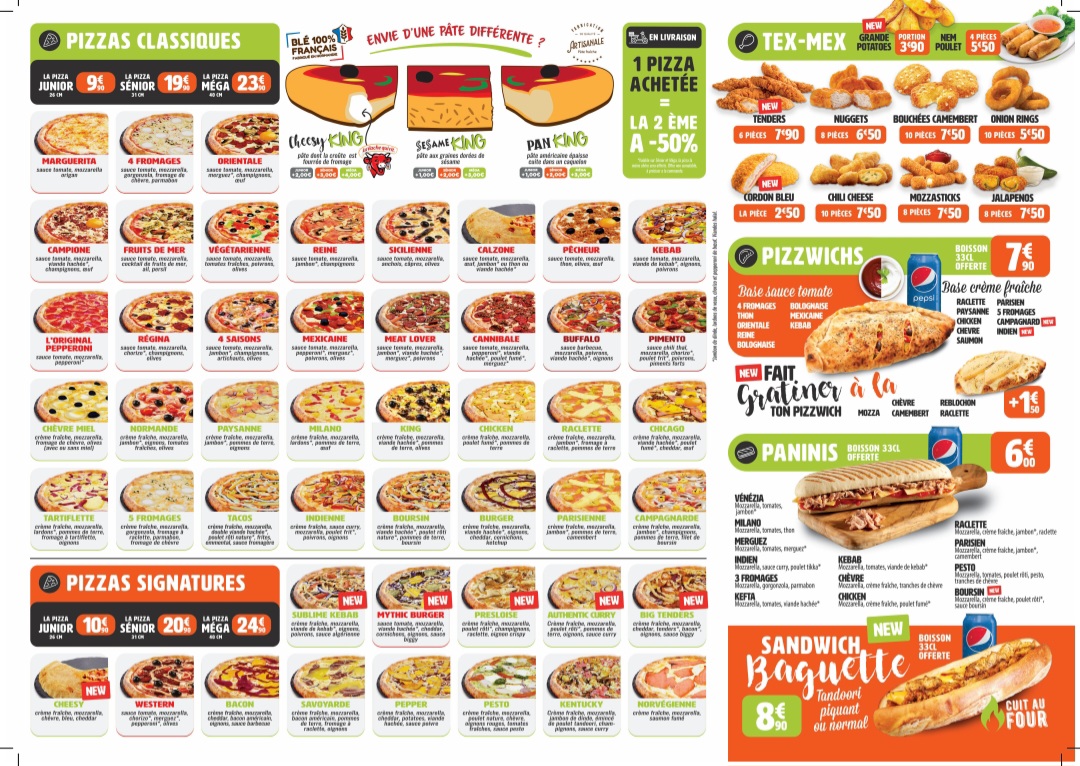 Menu Pizza King Presles-2