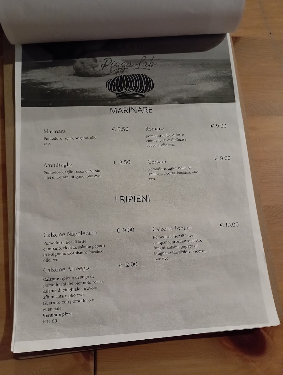 Menu Pizza Lab-7
