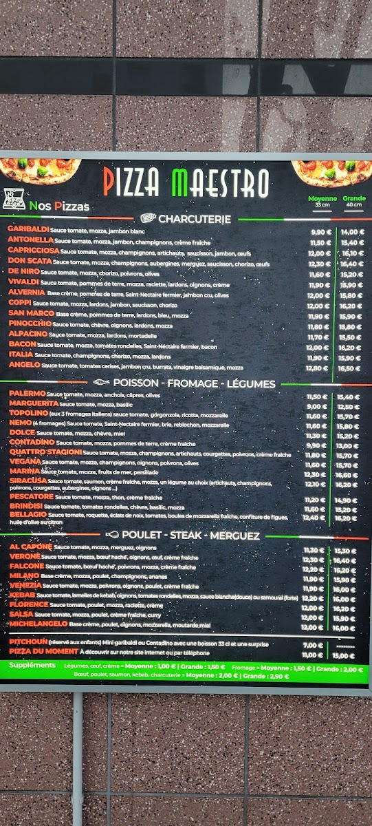 Menu Pizza Maestro Cournon D'auvergne-2