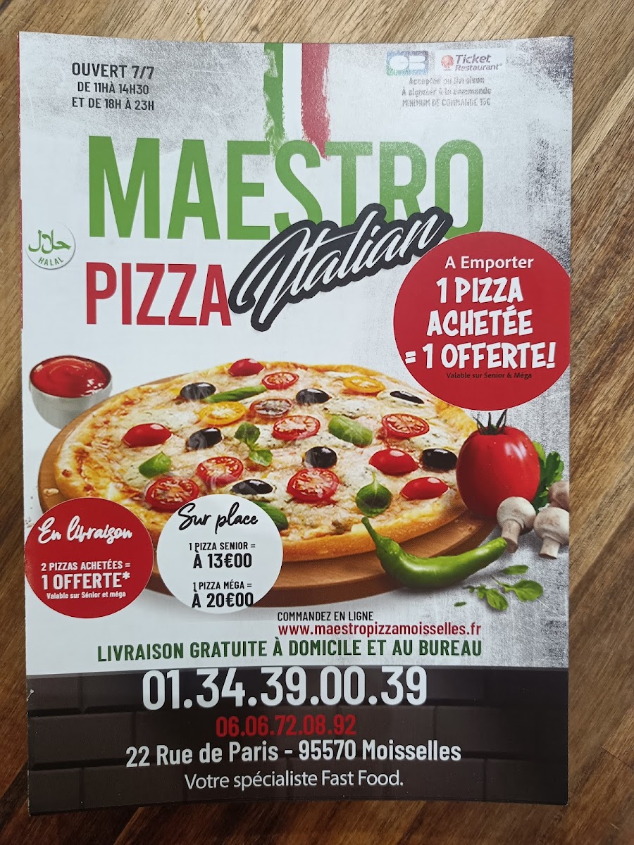 Menu Pizza Maestro Moisselles-4