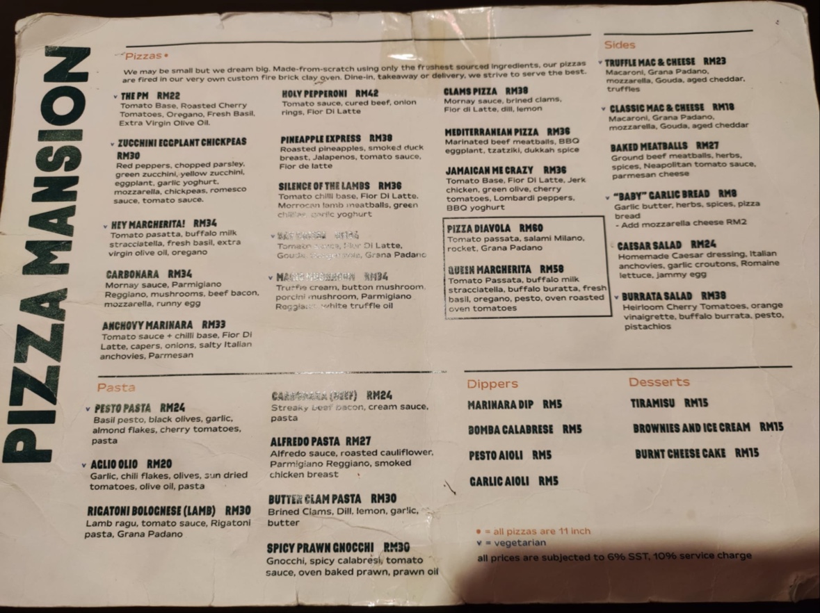 Menu Pizza Mansion Jalan Mesui-4