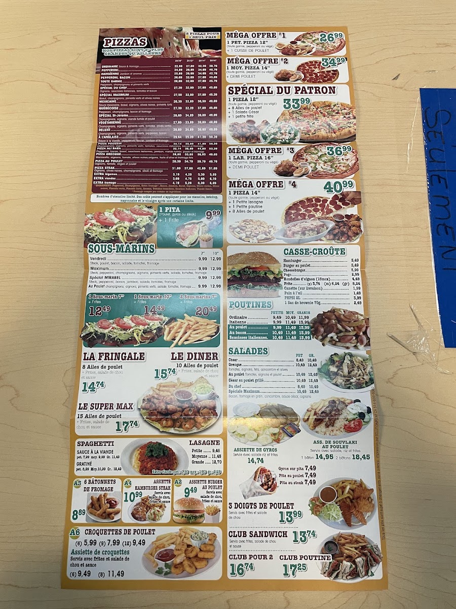 Menu Pizza Maximum - Saint-Jérôme-2