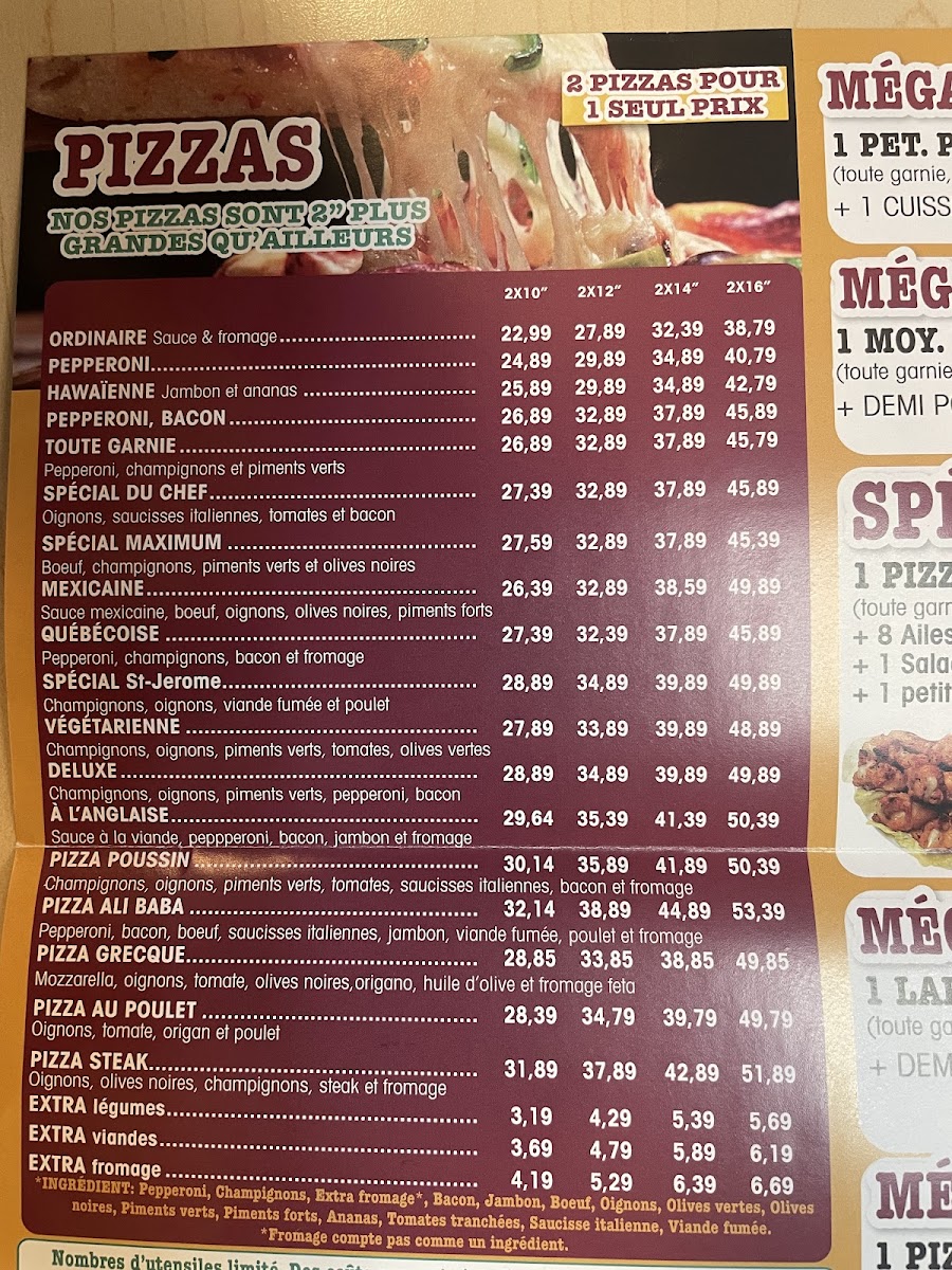 Menu Pizza Maximum - Saint-Jérôme-3