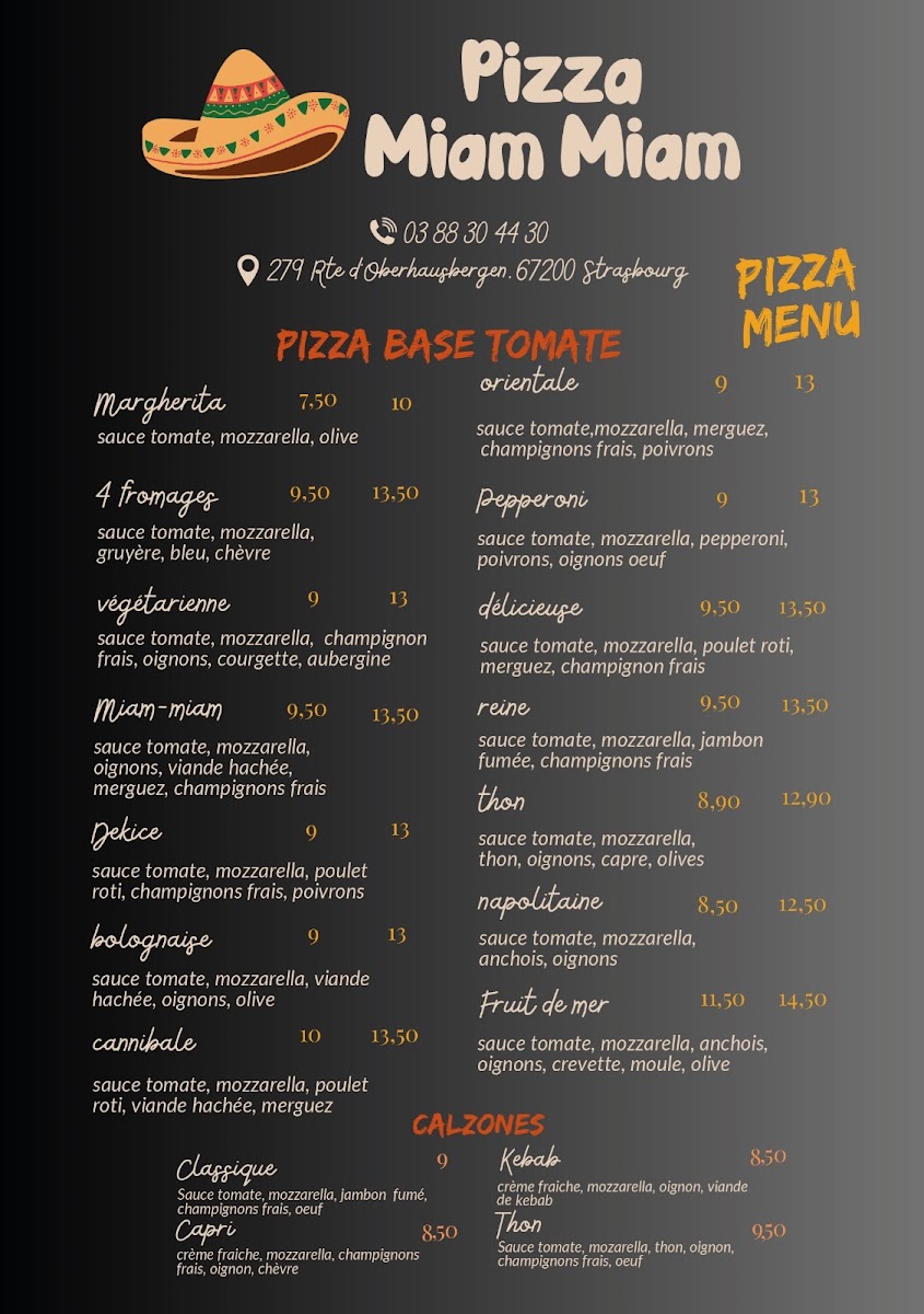 Menu Pizza Miam Miam-1