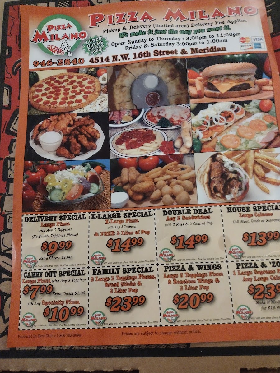 Menu Pizza Milano-2