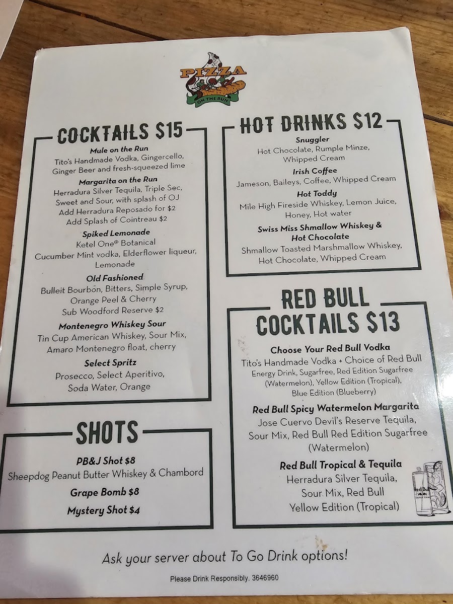 Menu Pizza On The Run-10