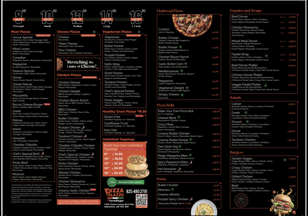 Menu Pizza Palazzo Terwillegar-1