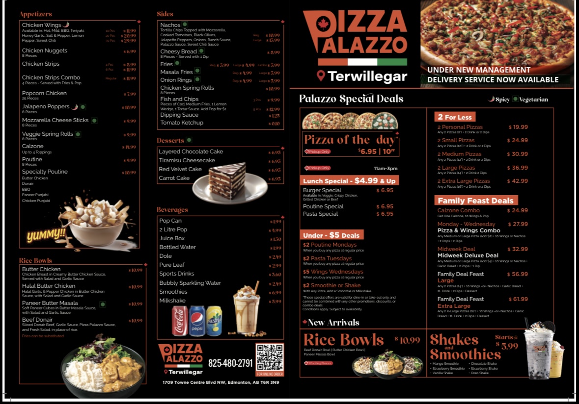Menu Pizza Palazzo Terwillegar-2