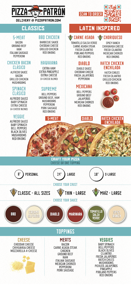 Menu Pizza Patrón Pioneer Parkway-1