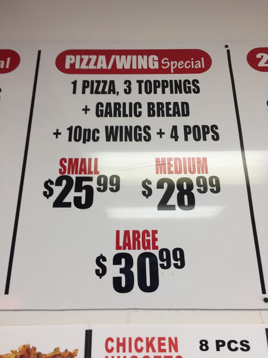 Menu Pizza People & Sub-10