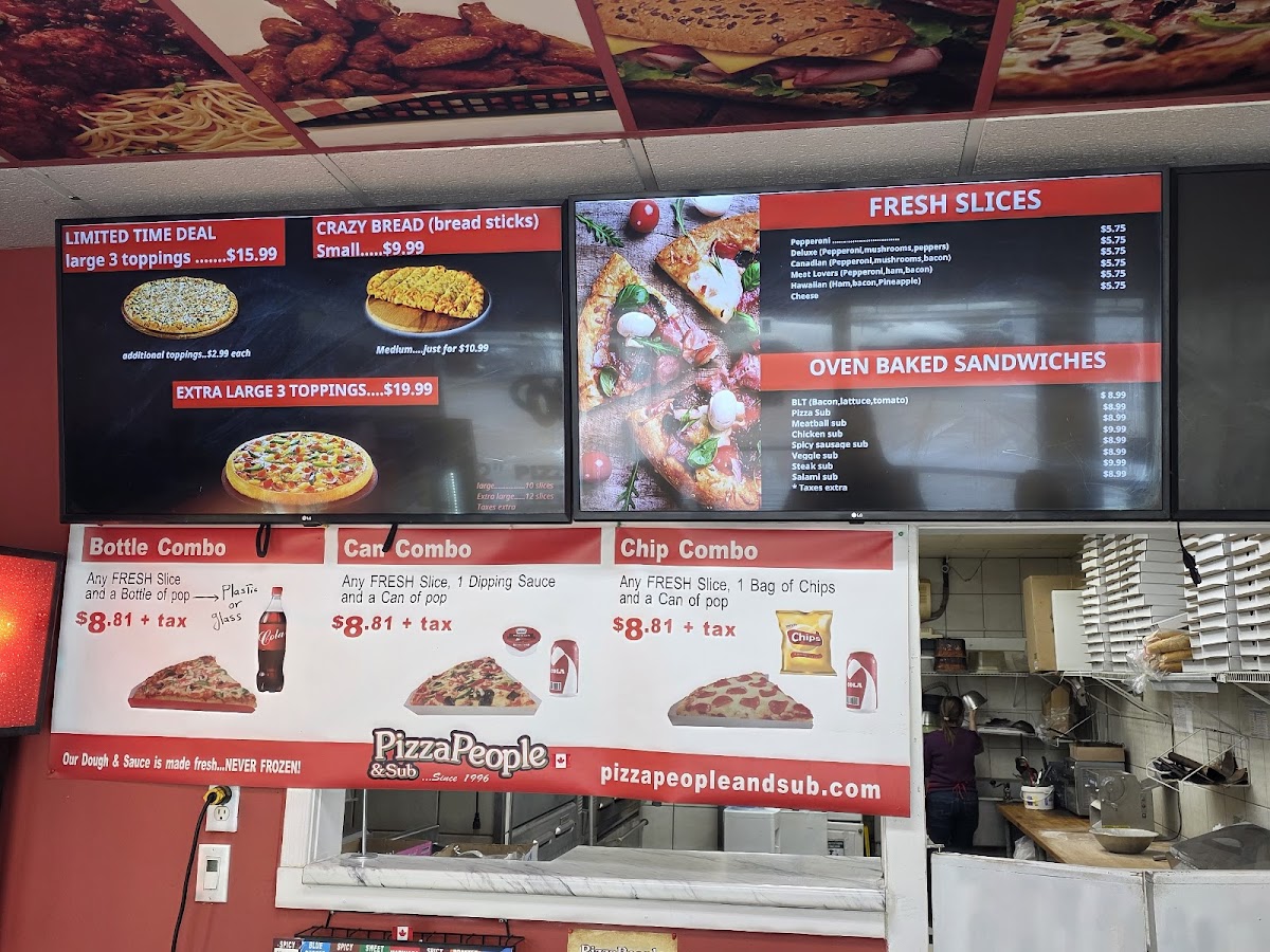 Menu Pizza People & Sub-3