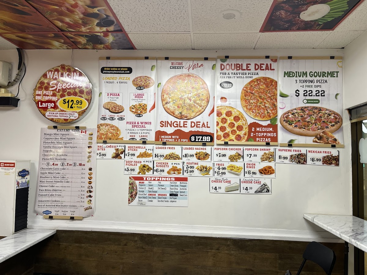 Menu Pizza People & Sub-4