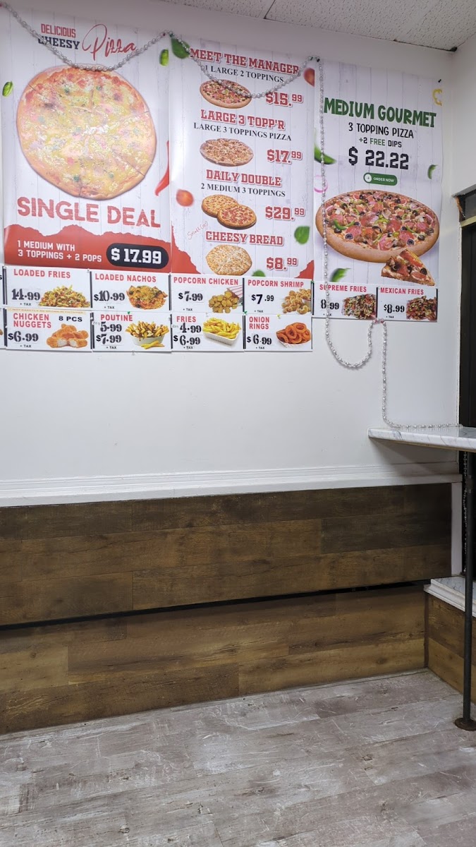 Menu Pizza People & Sub-5
