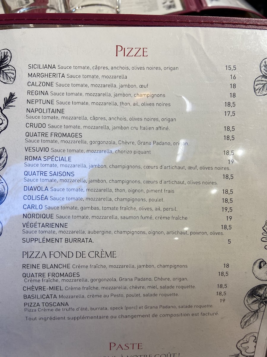 Menu Pizza Roma Montparnasse-1