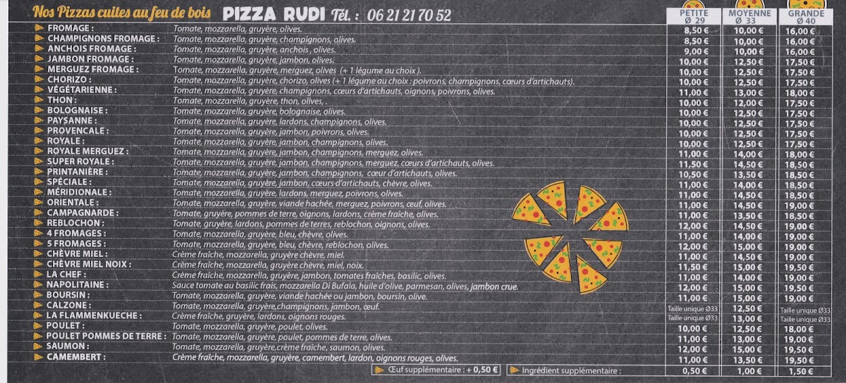 Menu Pizza Rudi - Bondoufle-1