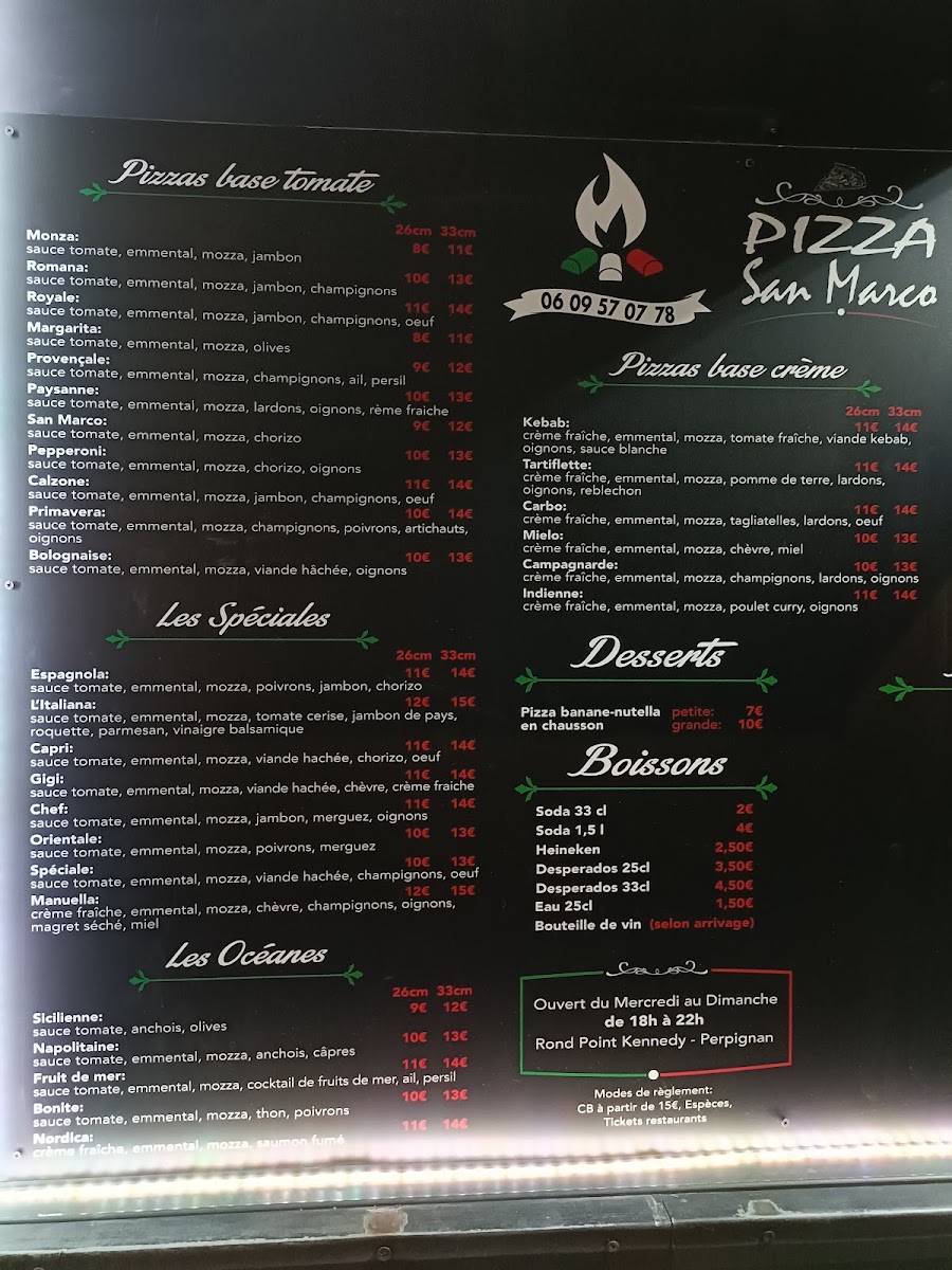 Menu Pizza San Marco-1