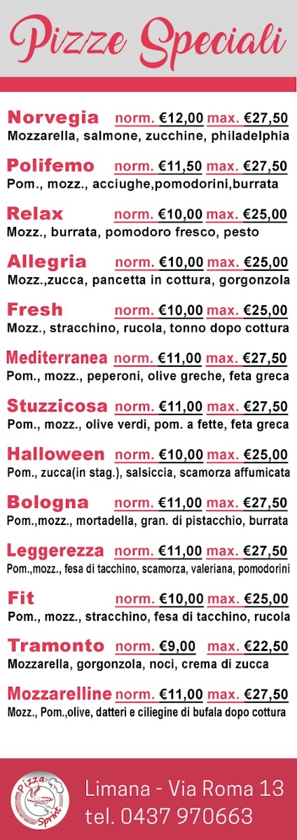 Menu Pizza Sprint-3