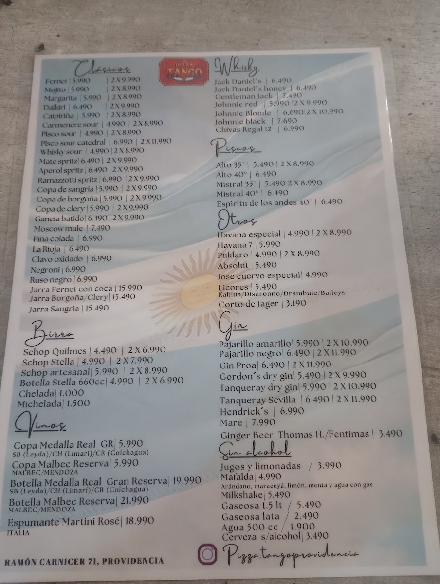 Menu Pizza Tango Providencia-7
