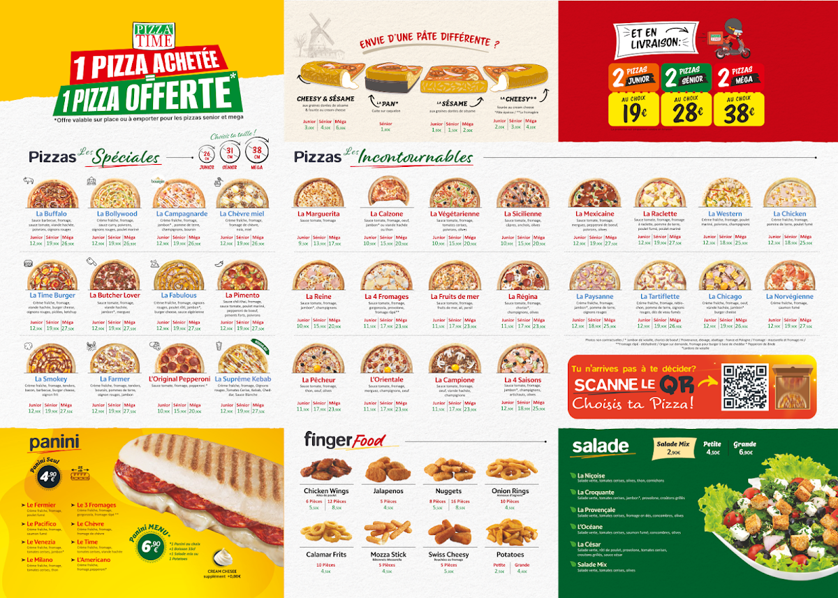 Menu Pizza Time® Noisy-Le-Grand-1