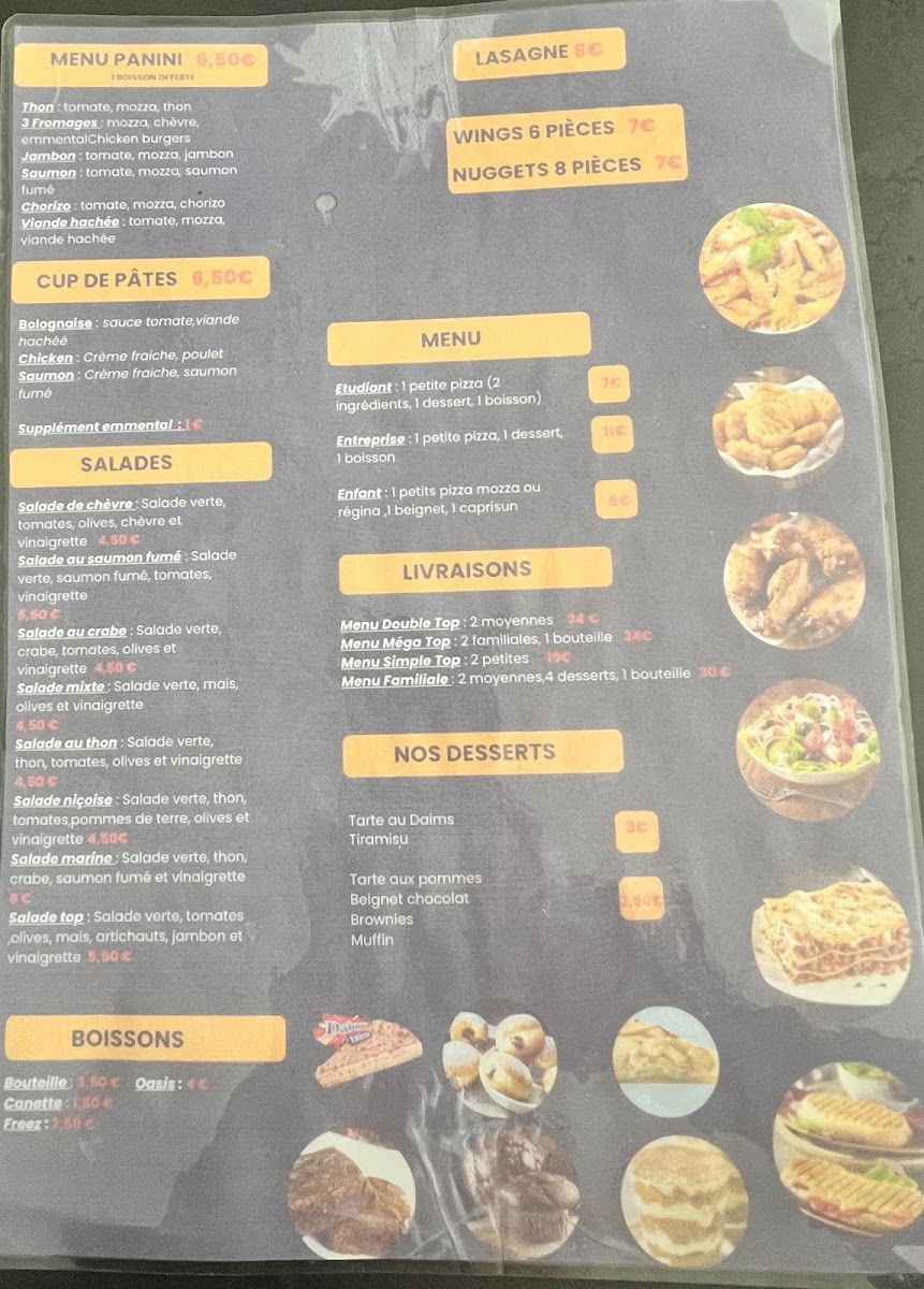Menu Pizza Top-3