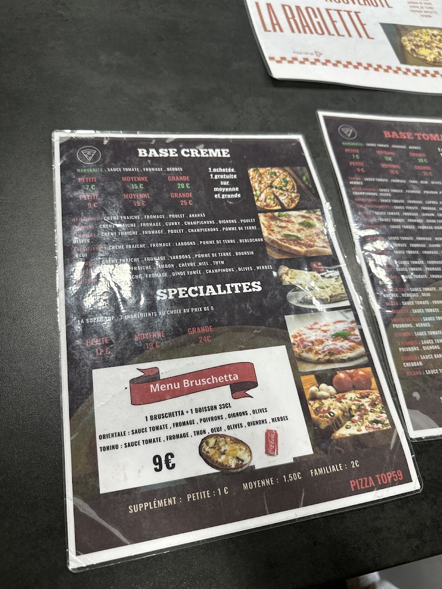 Menu Pizza Top-5