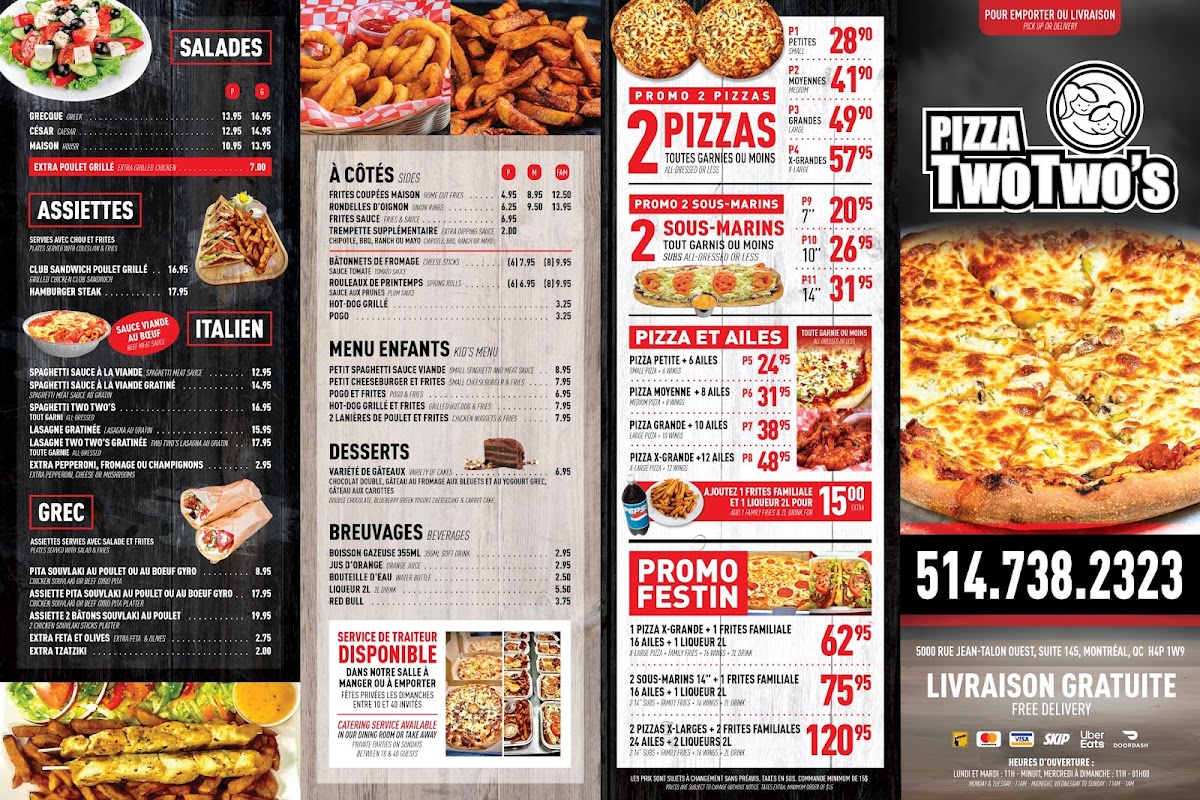 Menu Pizza Two Two's-1
