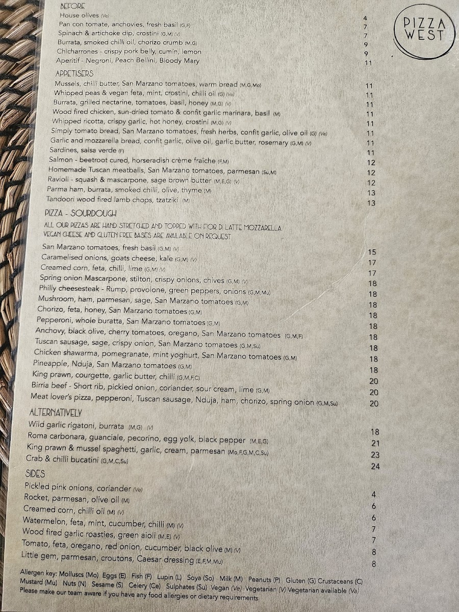 Menu Pizza West-1